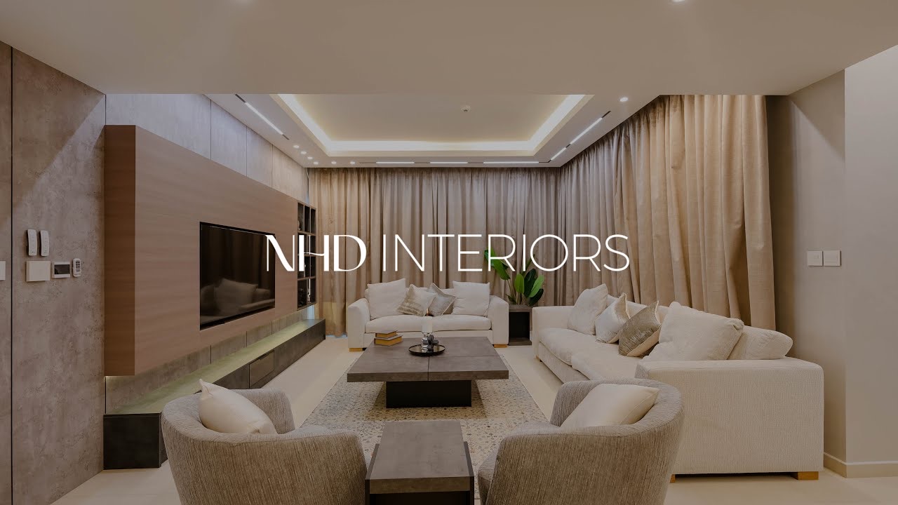 Completed living room at Downtown Views II